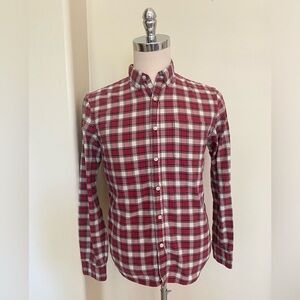 DENIM & SUPPLY RALPH LAUREN Plaid Check Oxford Shirt In Red Size M